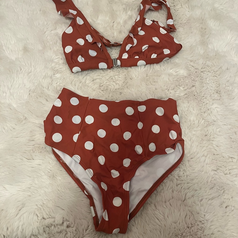 High Waisted Polka Dot Bikini